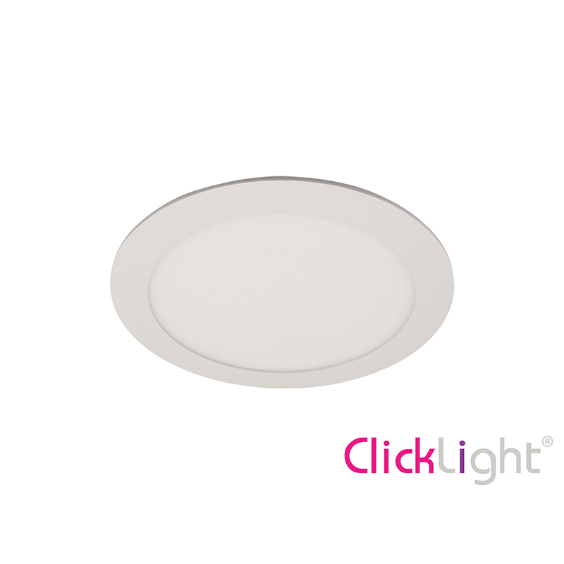 CLICKLIGHT - Downlight Encastre Branco Redondo 12W 6000K