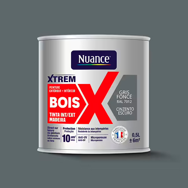 NUANCE - Tinta Madeira Cinzento Escuro Acetinada 0.5L