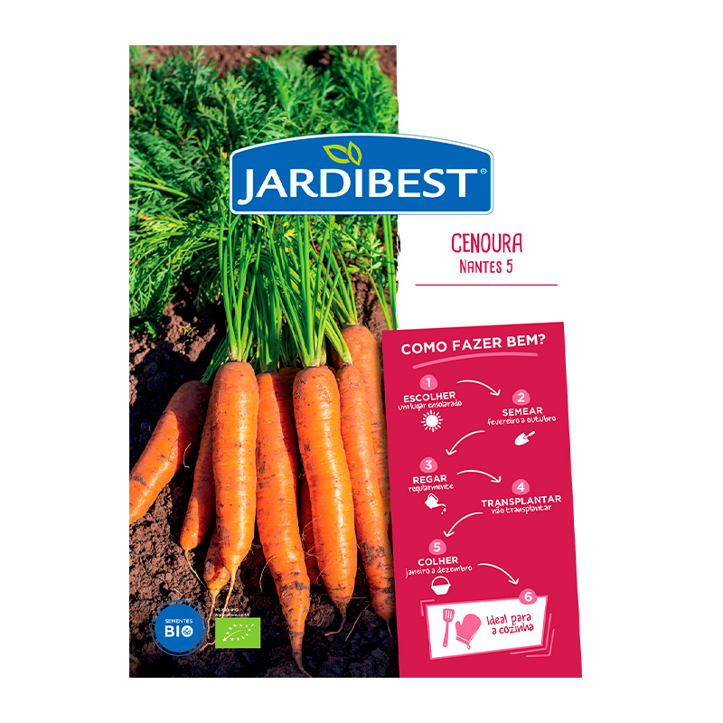 JARDIBEST - Semente Cenoura Nantes 5 Bio