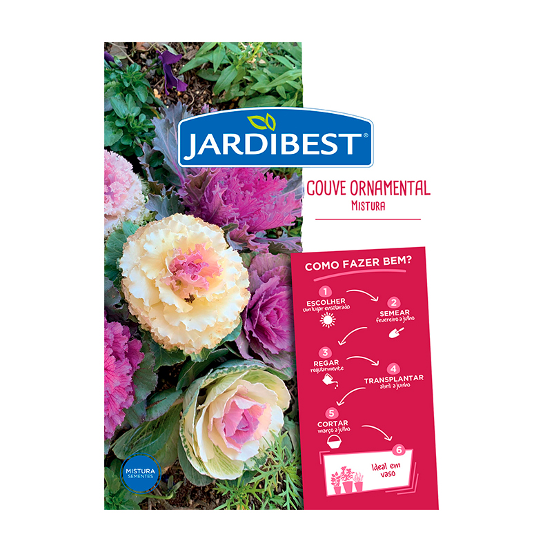 JARDIBEST - Semente Couve Ornamental Mistura