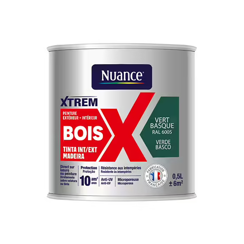 NUANCE - Tinta Madeira Verde Basco Acetinada 0.5L