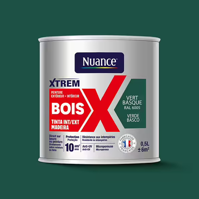 NUANCE - Tinta Madeira Verde Basco Acetinada 0.5L