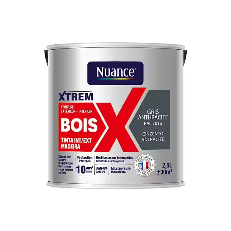 NUANCE - Tinta Madeira Cinza Antracite Acetinada 2.5L