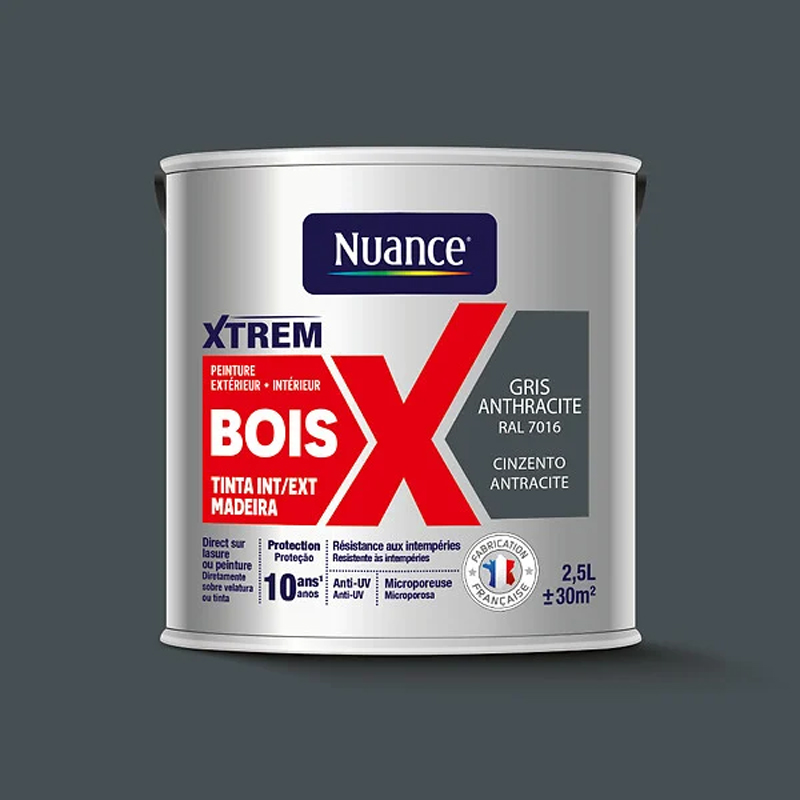 NUANCE - Tinta Madeira Cinza Antracite Acetinada 2.5L