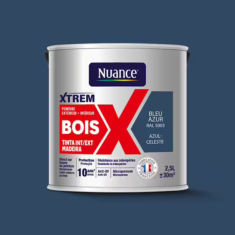 NUANCE - Tinta Madeira Azul Celeste Acetinada 2.5L
