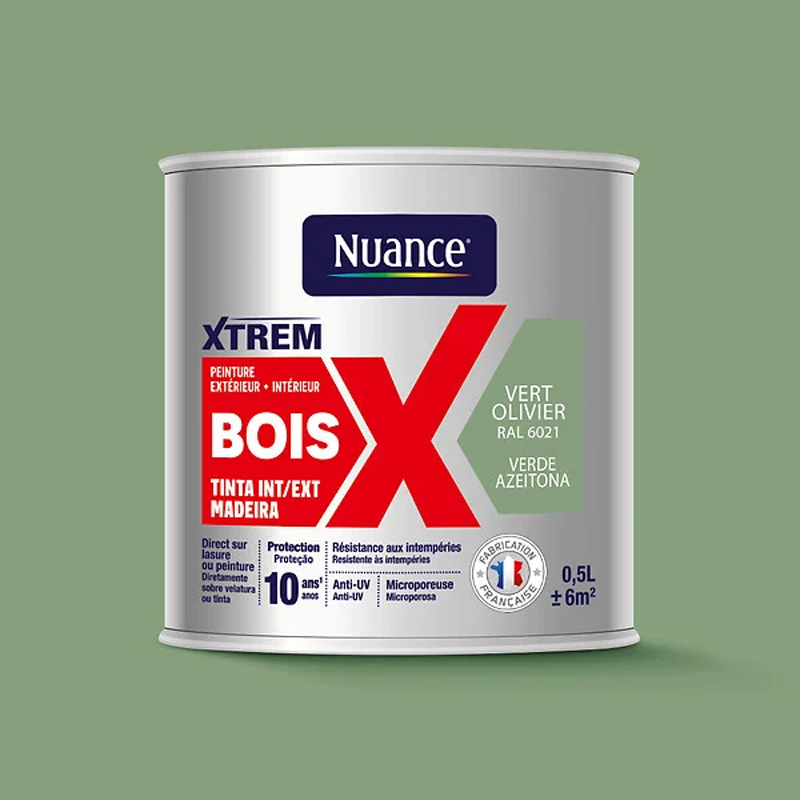 NUANCE - Tinta Madeira Verde Azeitona Acetinada 0.5L