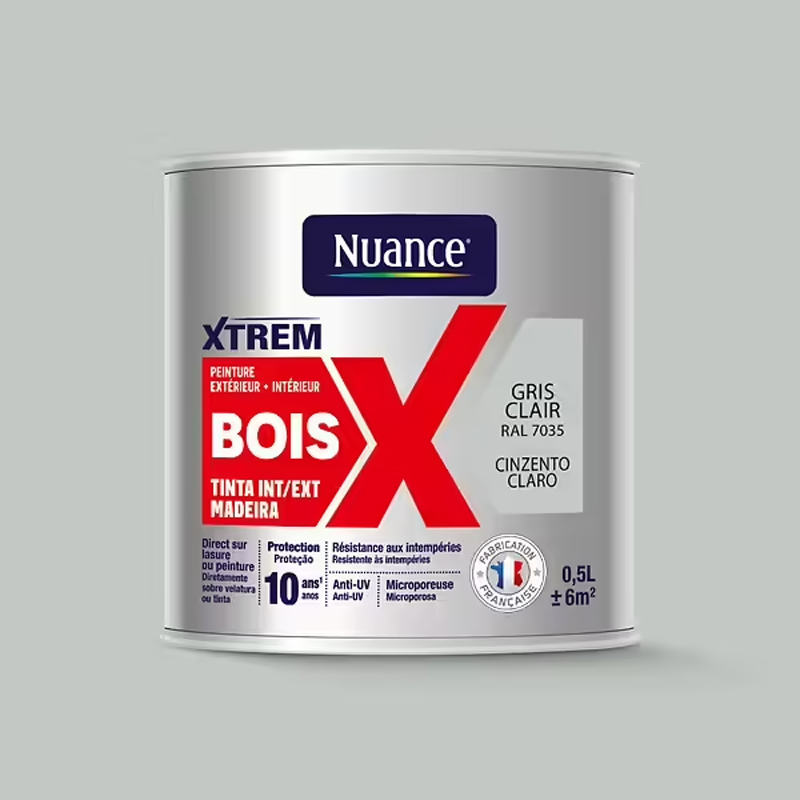 NUANCE - Tinta Madeira Cinzento Claro Acetinada 0.5