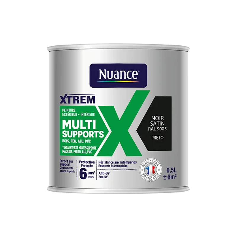 NUANCE - Tinta Multissuperfícies Preto Acetinada 0.5L