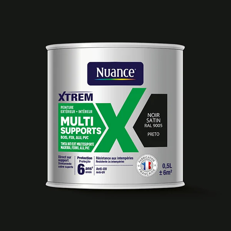 NUANCE - Tinta Multissuperfícies Preto Acetinada 0.5L