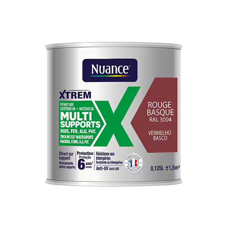 NUANCE - Tinta Multissuperfícies Vermelho Basco Acetinada 125Ml