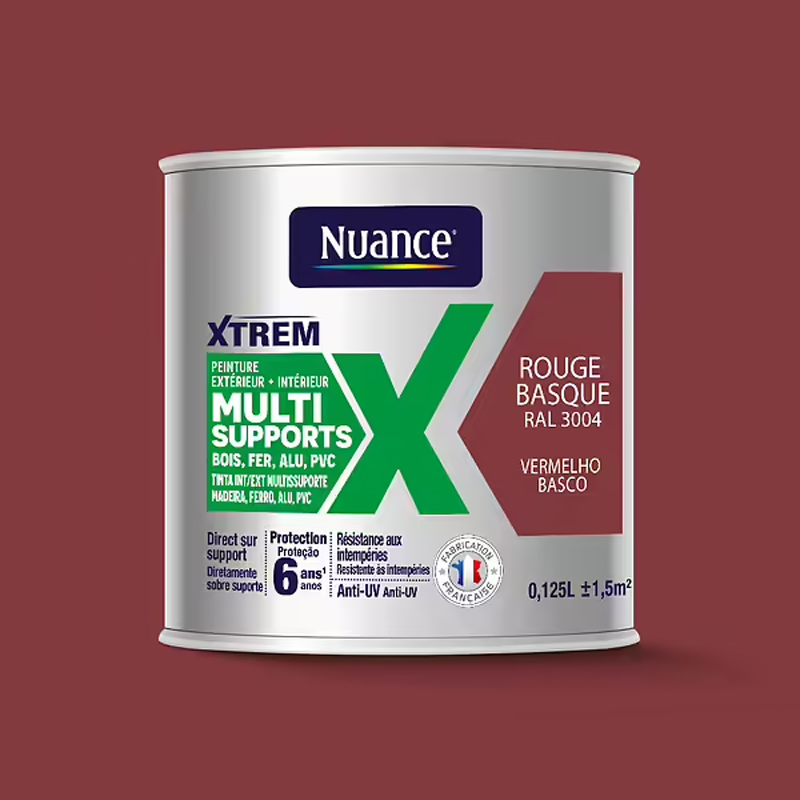 NUANCE - Tinta Multissuperfícies Vermelho Basco Acetinada 125Ml