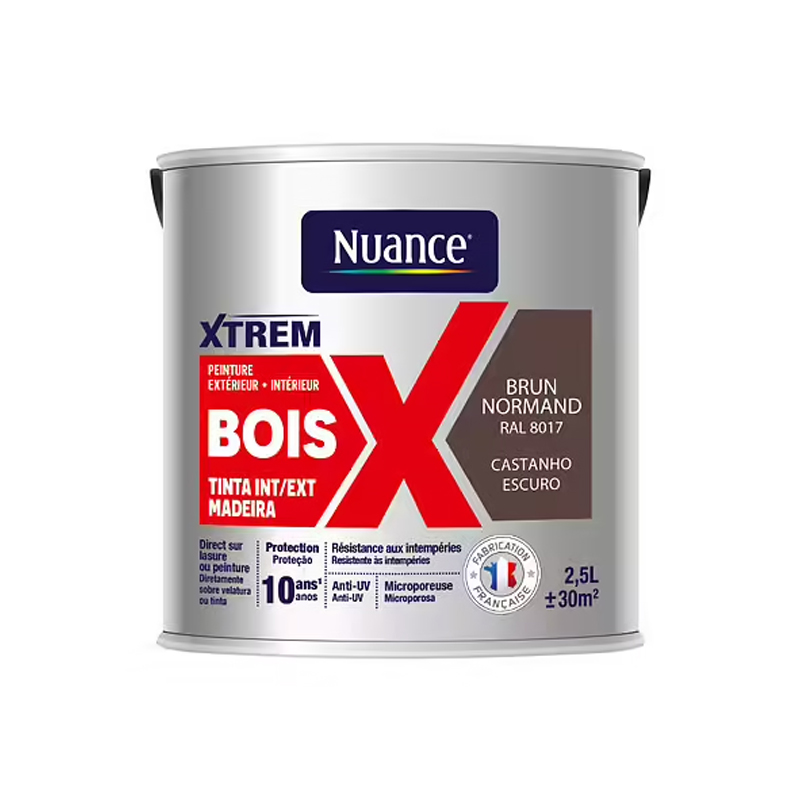 NUANCE - Tinta Madeira Castanho Escuro Acetinada 2.5L