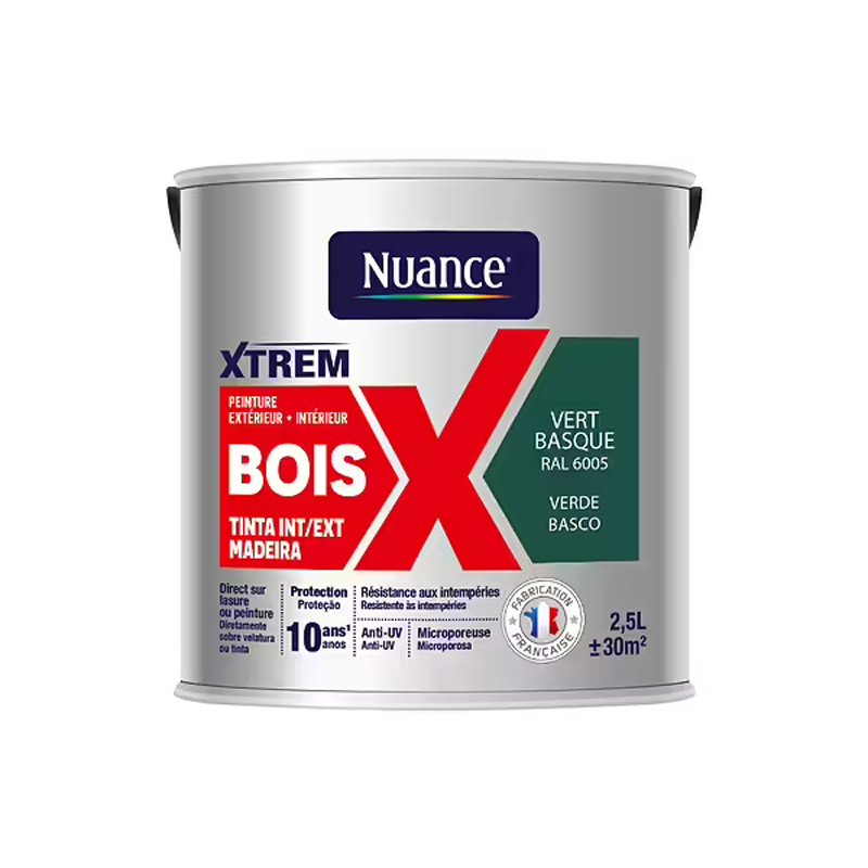 NUANCE - Tinta Madeira Verde Basco Acetinada 2.5L