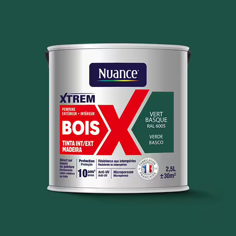 NUANCE - Tinta Madeira Verde Basco Acetinada 2.5L