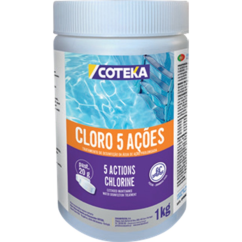 COTEKA - Cloro 5 Ações Pastilha 20g 1Kg