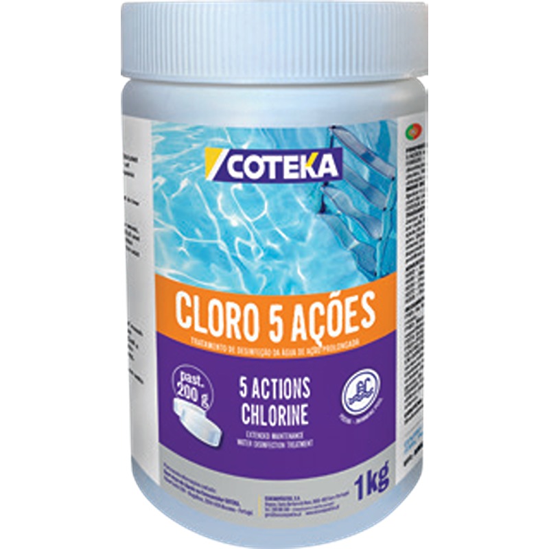 COTEKA - Cloro 5 Ações T-200 1Kg