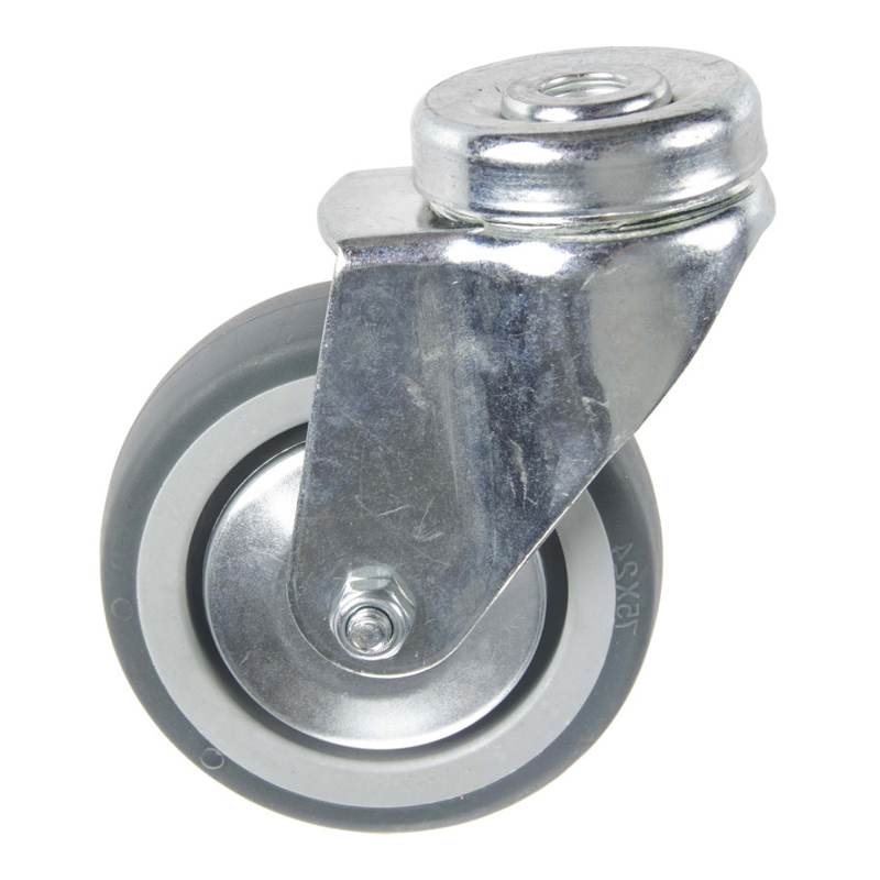 TEKNIROLL - Roda Eixo Giratória TPE 75X25mm