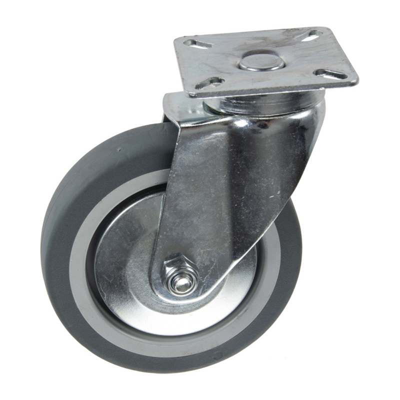 TEKNIROLL - Roda Eixo Rotativo TPE 100X25mm