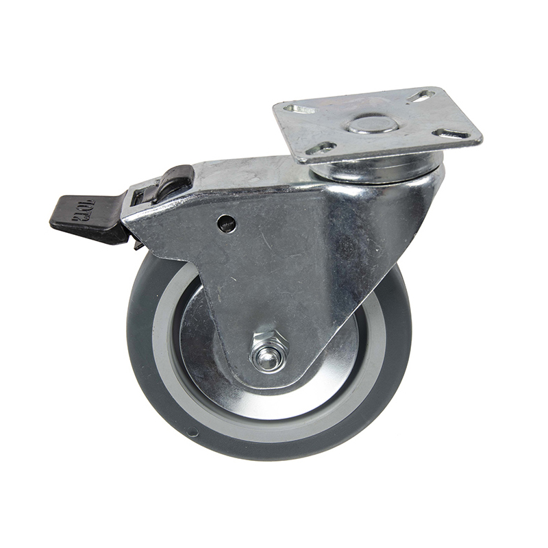 TEKNIROLL - Roda Giratório Travão TPE 100X25mm