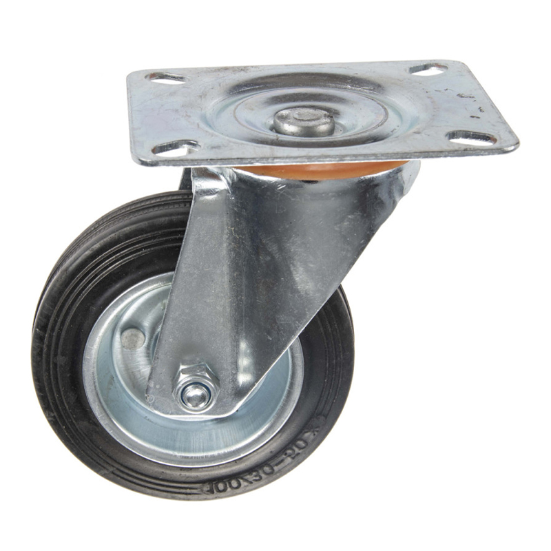 TEKNIROLL - Roda Girat Borracha 100mm