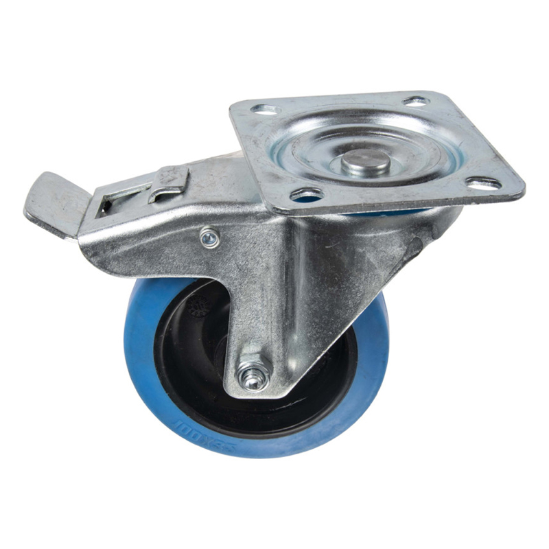TEKNIROLL - Roda Borda Elástica 100mm Piv Pe