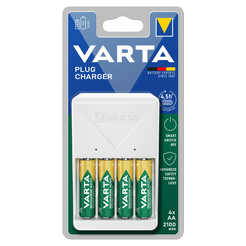 VARTA - CARREGADOR 4XAA 2100 MAH