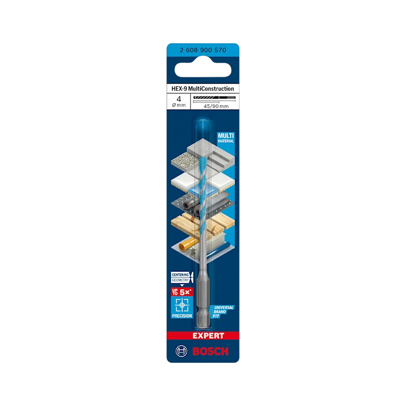 BOSCH - Broca EXPERT HEX-9 Multi 4X45X90mm