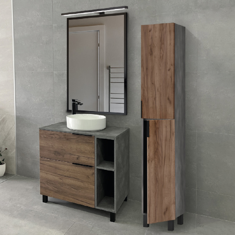 CONJUNTO WC MÓVEL + LAVATÓRIO + ESPELHO