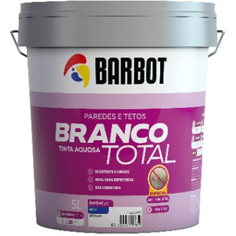 BARBOT - TINTA BRANCO TOTAL INTERIOR 5L