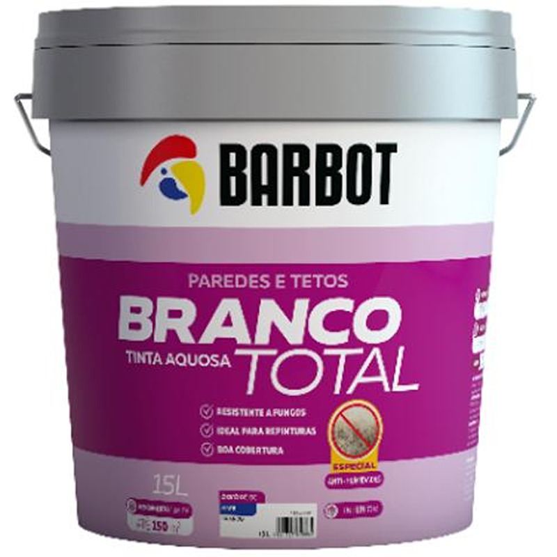 BARBOT - TINTA BRANCO TOTAL INTERIOR 15L