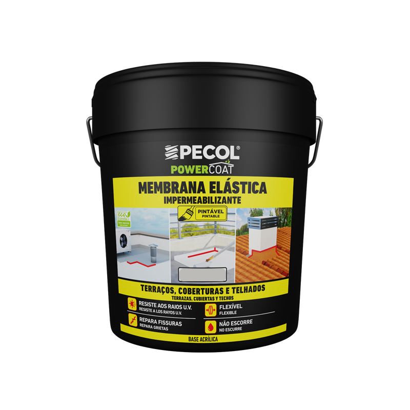 PECOL - MEMBRANA ELÁSTICA ACRÍLICA CINZA 4KG