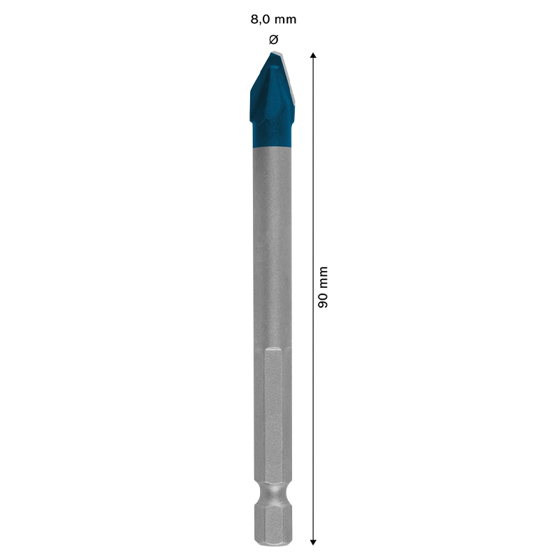BOSCH - Broca EXPERT HEX-9 Cerâmica 8X90mm
