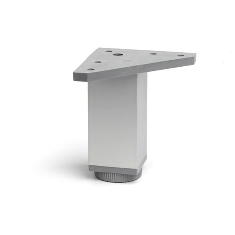 REI - Pé Alumínio Quadrado 100 40X40 Mate