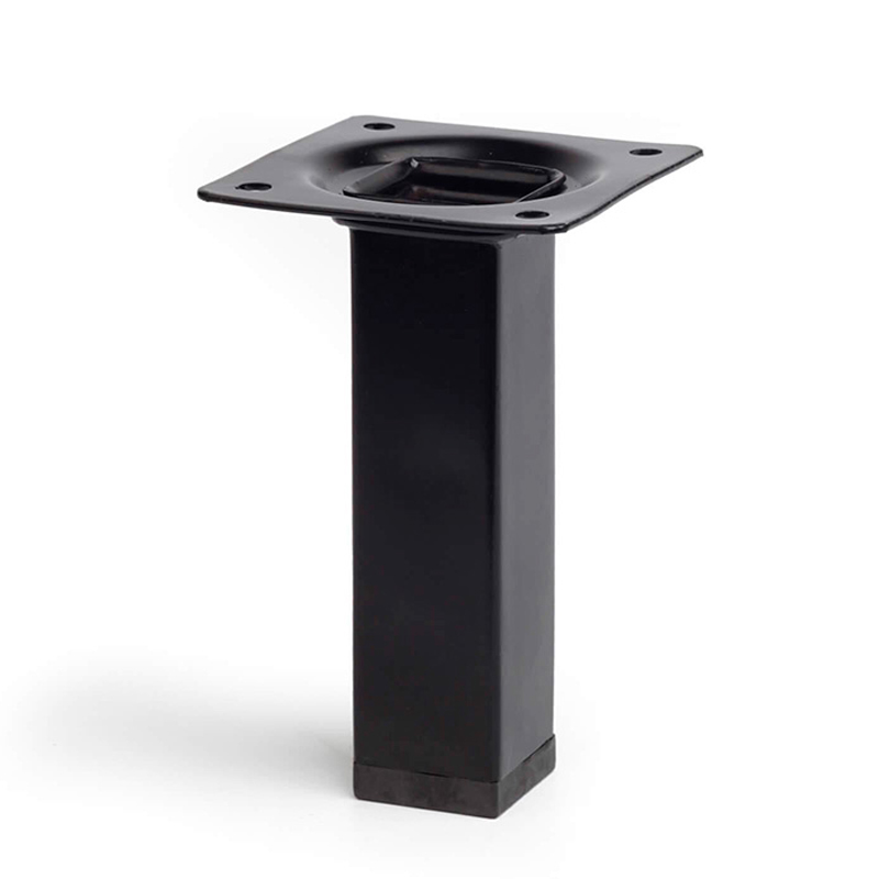 REI - Pé Aço Quadrado Alto 100 25X25 Preto