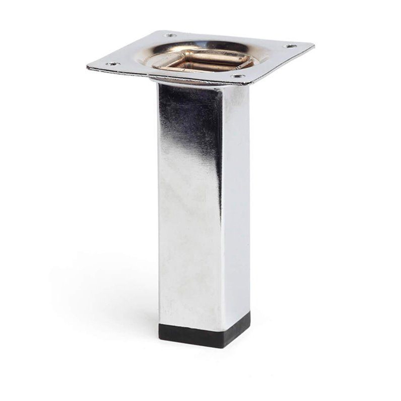 REI - Pé Aço Quadrado Alto 100 25X25 Brilhante