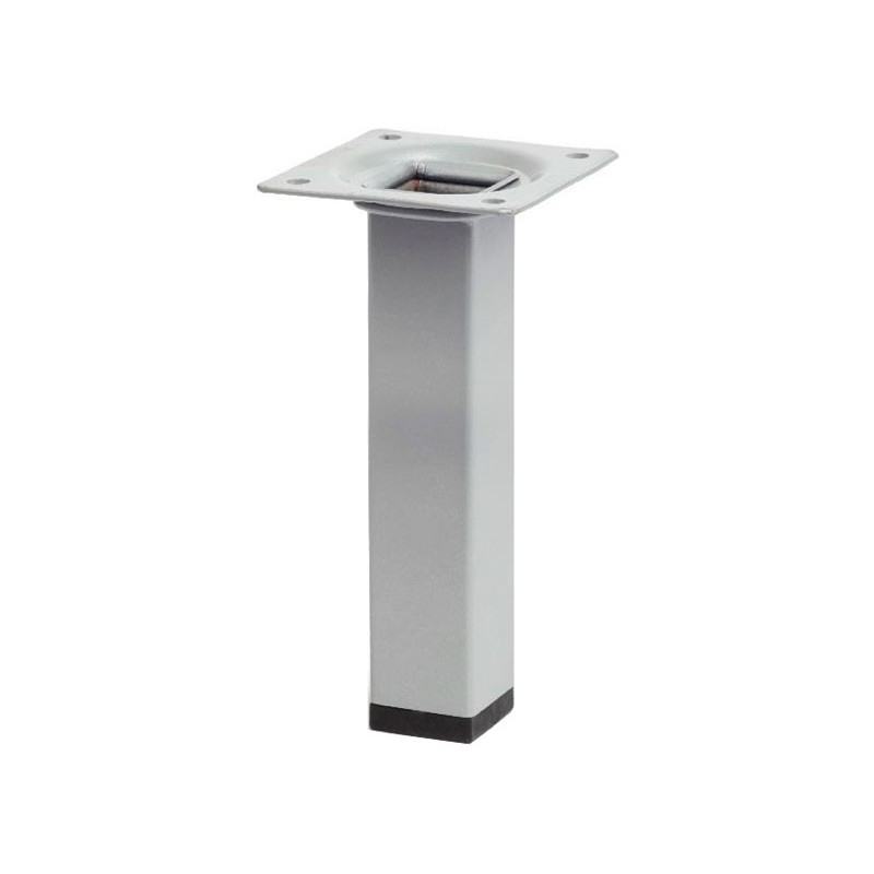 REI - Pé Aço Quadrado 150 25X25 Cromado Mate