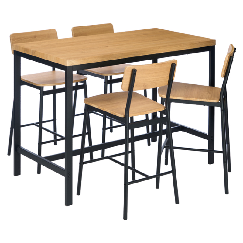 CONJUNTO MESA + 4 CADEIRAS ALTAS