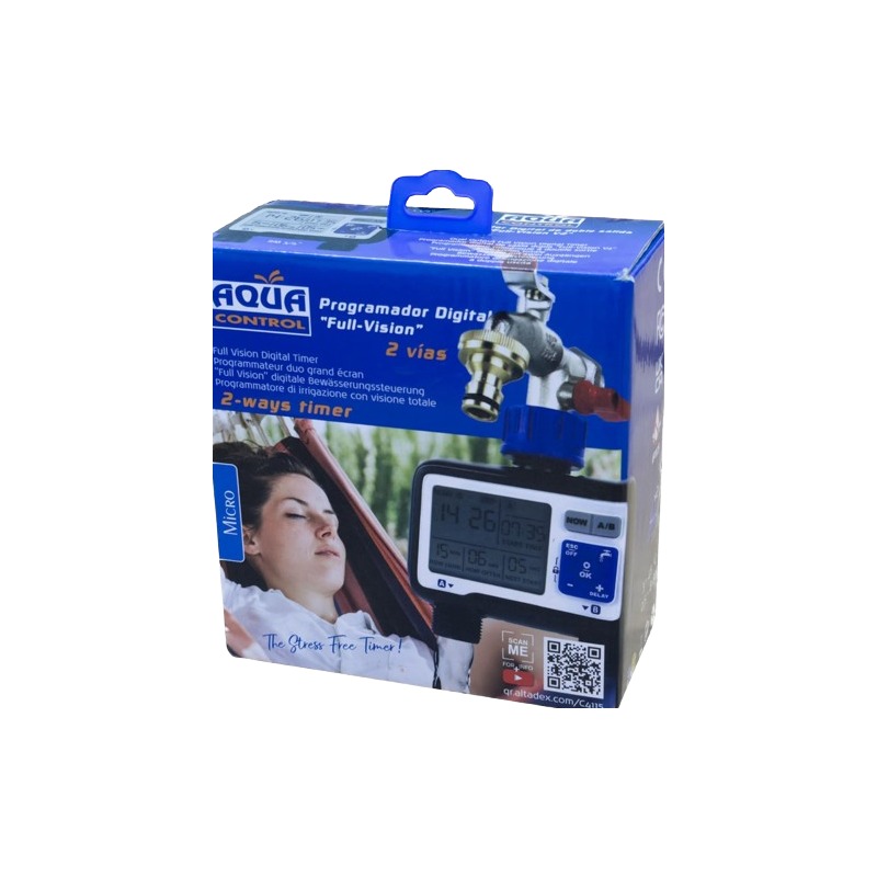 AQUACONTROL - Programador Digital Full Vision V2 Dupla Saída