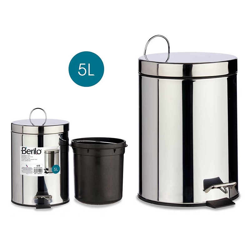 BERILO - Balde Wc Inox Brilhante 5L