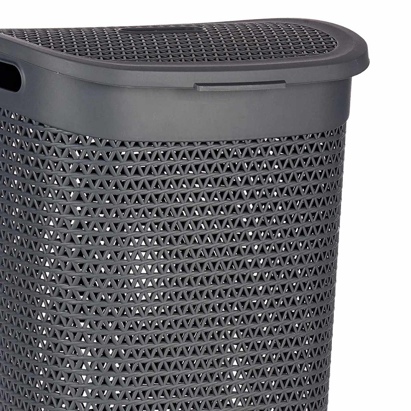 KIPIT - Cesto Roupa com Tampa Antracite 60L