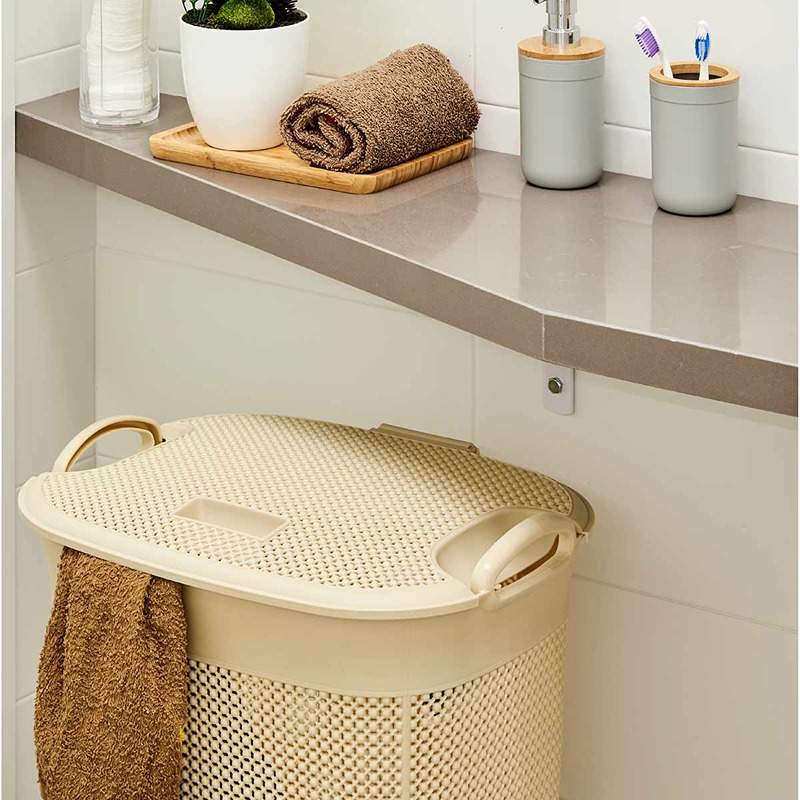 KIPIT - Cesto Roupa com Tampa Antracite 60L