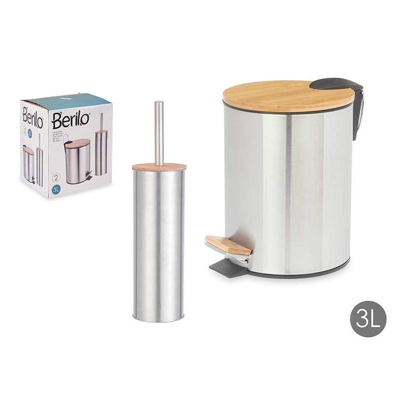 BERILO - Balde WC Bambu + Piaçaba 3L