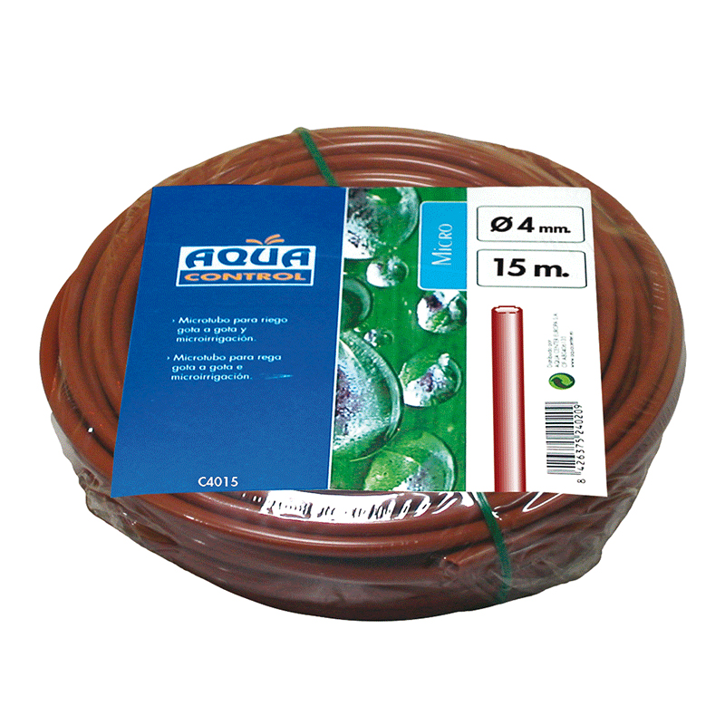 AQUACONTROL - MICROTUBO PE CASTANHO 4MM 15M
