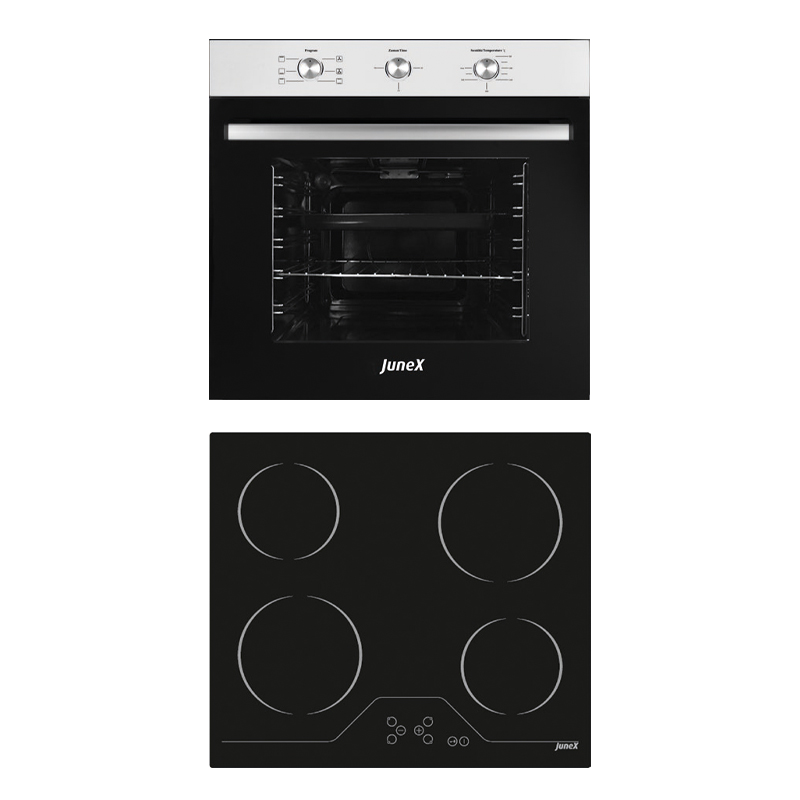 JUNEX - KIT FORNO MULTIFUNÇÕES + PLACA VITROCERÂMICA