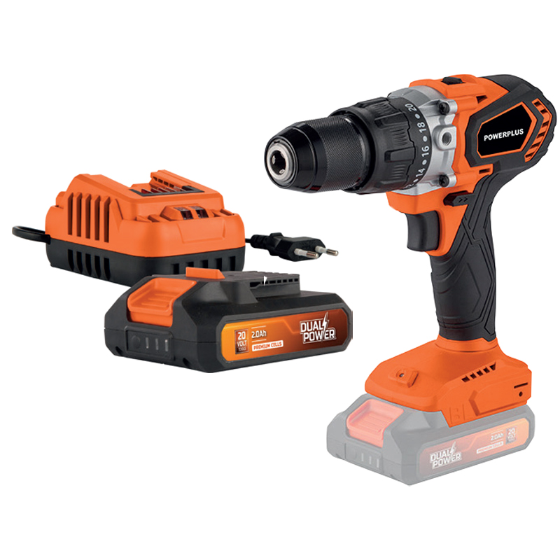 POWER PLUS - BERBEQUIM 20 V + CARREGADOR + BATERIA