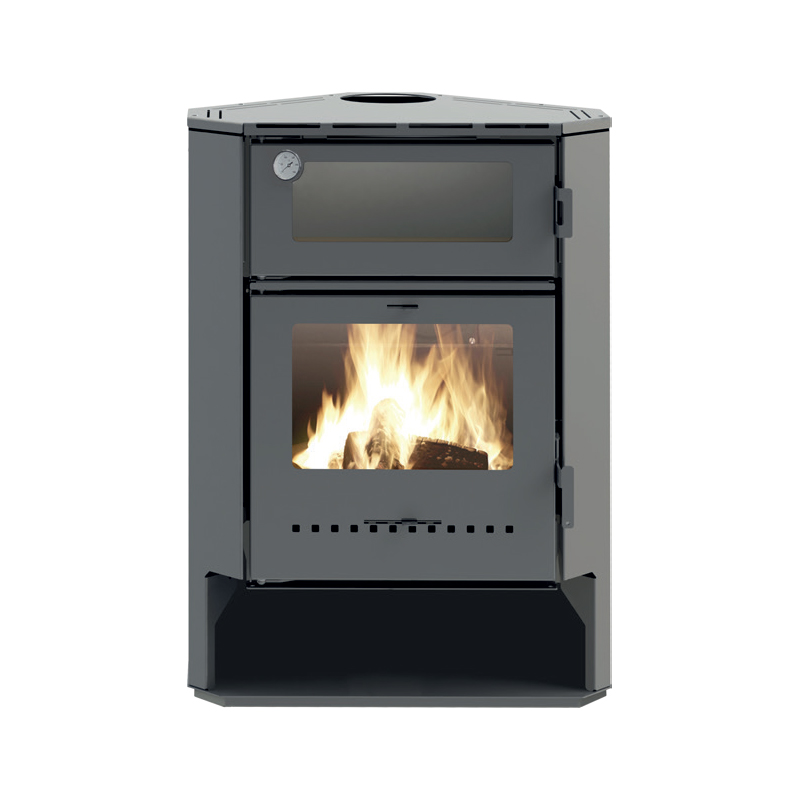 ALPIS - SALAMANDRA A LENHA DE CANTO COM FORNO SIGMA